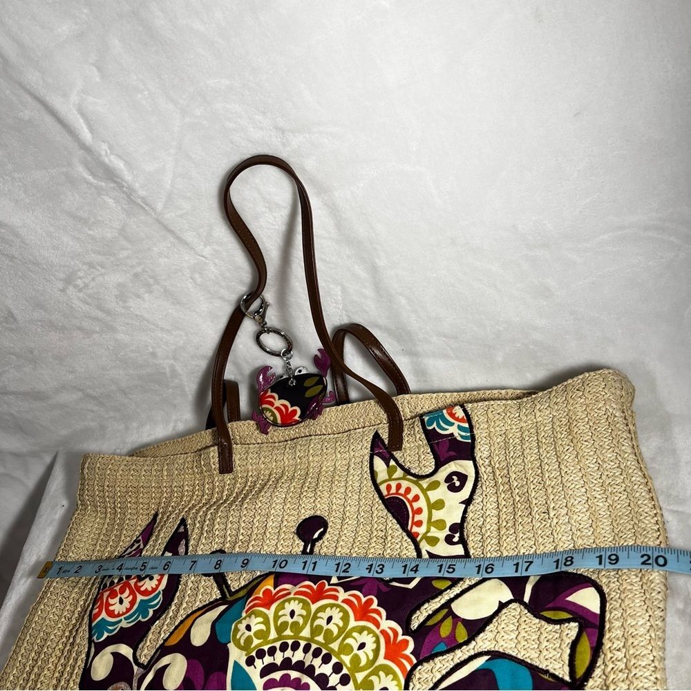 Vera Bradley Tote Purse Shoulder Bag Plum Crazy Crab - Picture 9 of 12